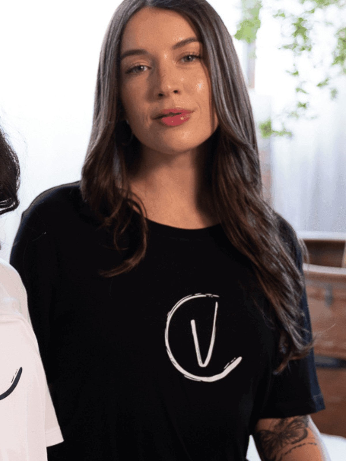 Certavibe tee in black with the CV monogram
